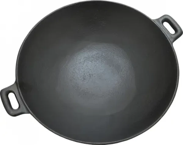 Cattara Grilovací pánev WOK litina / O 31 cm / výška 8 cm / 3,53 kg