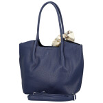 Módní dámská koženková kabelka na rameno Nenet, tmavě modrá