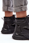 Ocieplané dámské sportovní šněrovací boty černé Dejana 37