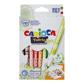 Carioca textilní fixy tenké sada 10 ks