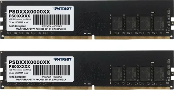 Patriot Signature 64GB (2x32GB) 3200MHz černá / DIMM / DDR4 / CL22 / Non-ECC / Unbuffered / 1.2V (PSD464G3200K)