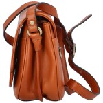 Luxusní dámská crossbody kabelka Isaac, koňaková