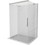 MEXEN/S - Rox-3S L sprchový kout 3 stěnný , posuvný 115 x 70, transparent, nikl kartáčovaný 8C2L-115-070-97-00-3S