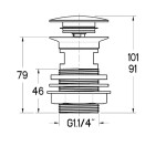 IDEAL STANDARD - Příslušenství Odtoková souprava Push-Open, chrom S8803AA