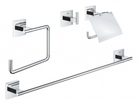 GROHE - QuickFix Start Cube Set koupelnových doplňků 4 v 1, chrom 41115000