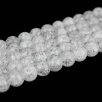 Přírodní křišťál - praskaný - třída A - ∅ 4 mm - 1 ks