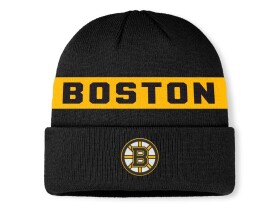 Fanatics Pánská zimní čepice Boston Bruins NHL Authentic Pro A/Cap Cuffed Beanie černá/žlutá
