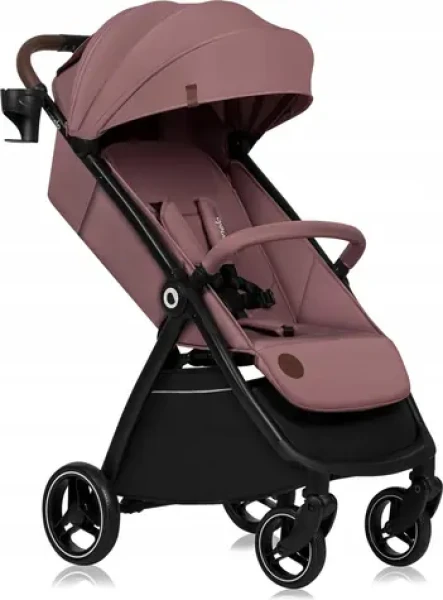 LIONELO Kočárek sportovní Ingrid Pink Mauve / 6–48 měsíců / nosnost 22 kg / skládání jednou rukou (LO-INGRID PINK MAUVE)