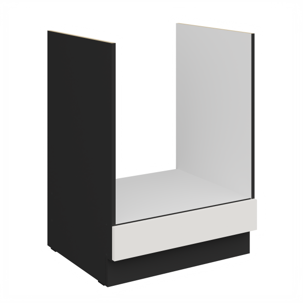 Spodní skříňka pro vestavnou troubu Aria 60 D GAZ BB Barva korpusu: Černá, Barva dvířek: WH - Crystal white AFM