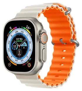 Devia Deluxe Sport6 Řemínek pro Apple Watch 40/41mm Starlight/oranžová / Řemínek / Silikonový / Two-tone (6938595381621)