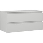MEXEN/S - Orio koupelnová skříňka pod umyvadlo 100 cm s deskou, 2 zásuvky, šedá mat 91A10-10047-2-BFFC62
