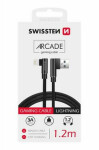 Pouzdro SWISSTEN Arcade Textile kabel USB / Lightning 1,2 M černé