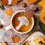 TEA HERITAGE Bylinný čaj Mushroom – 5 ks, oranžová barva, textil