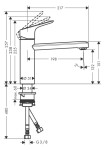 HANSGROHE - Focus M43 Dřezová baterie, chrom 71816000