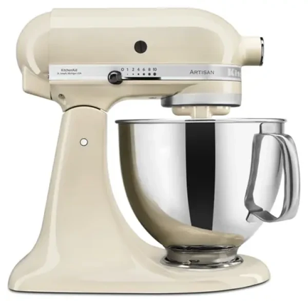 KitchenAid 5KSM125EAC mandlová / Kuchyňský robot Artisan / 300 W / 4,8L / 10 rychlostí (5KSM125EAC)