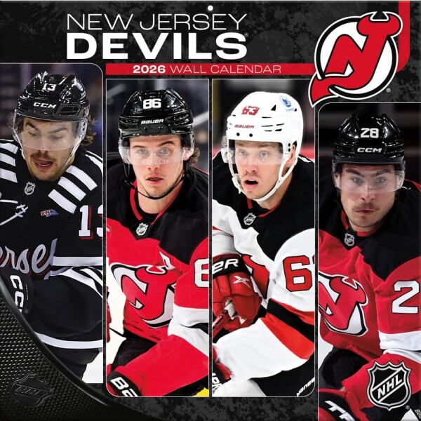 JF Turner Kalendář New Jersey Devils NHL 2026 Wall Calendar