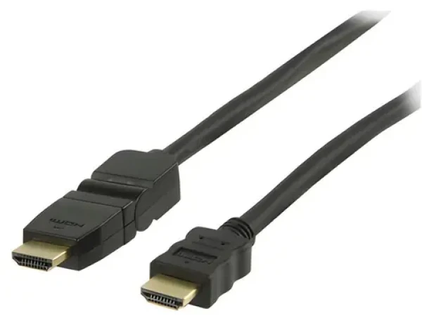 Valueline VGVP34290B20 černá / HDMI kabel / otočný konektor / pozlacené konektory / 3D/4K / 2 m (VGVP34290B20)