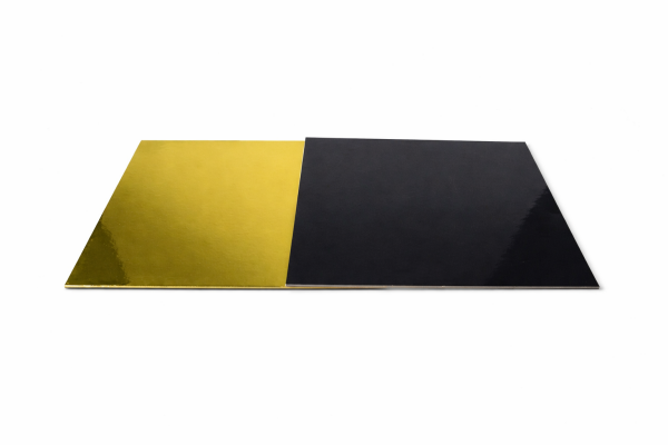 Cake star podložka pod dort pevná zlato-černá lesklá 40x30cm