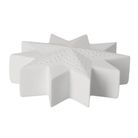 Räder Vánoční porcelánová LED dekorace Double Star, bílá barva, porcelán