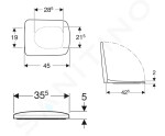 GEBERIT - Selnova Compact WC sedátko, softclose, bílá 501.930.01.1