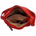 Stylová dámská koženková crossbody kabelka Harwen, červená