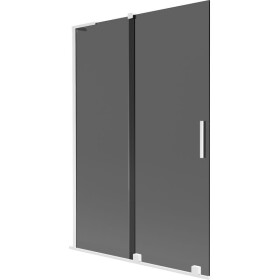 MEXEN/S - Velar L dvoukřídlá posuvná vanová zástěna 120 x 150, grafit, bílá 896-120-003-41-20