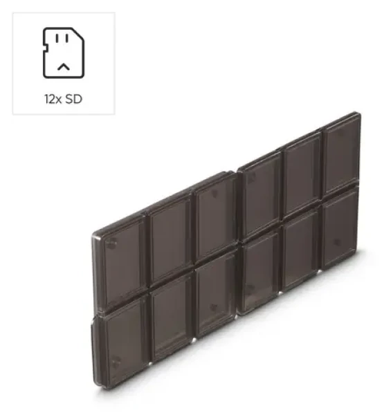 Hama Box na SD karty černá/průhledná / Pouzdro na paměťové karty / 12x SD karet