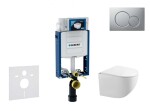 GEBERIT - Kombifix Set předstěnové instalace, klozetu Gaia a sedátka softclose, tlačítko Sigma01, lakovaný matný chrom SANI15CA1121