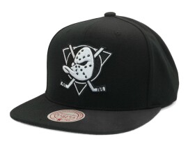 Mitchell & Ness Pánská kšiltovka Anaheim Ducks NHL Evergreen Black White Snapback Vntg