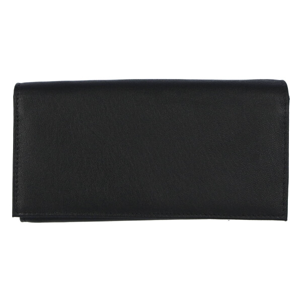 Univerzální kožená peněženka Romča , číšnický flek, černý