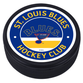 Mustang Puk St. Louis Blues NHL Arch Vintage Striped Textured Puck