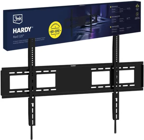 3mk Hardy MaxX 120 / Držák TV / nosnost 120 kg / 60-120" / VESA 150-1000 mm / 28 mm od zdi (5903108744874)
