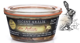 Via Delicia - pečený králík s vepřovým bůčkem 210g