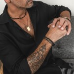 Luxusní pánský náramek Antonio Gold - onyx, zlatý hematit, Černá 20 cm