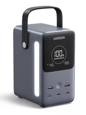 UGREEN 25286 powerbanka šedá / 48000mAh / 300W / 3x USB-C / 2x USB-A (6941876222865)