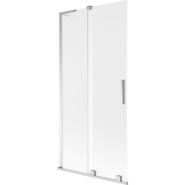 MEXEN/S - Velar L dvoukřídlá posuvná vanová zástěna 90 x 150, dekor, chrom 896-090-003-31-01