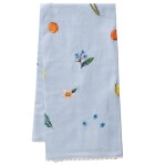 Rifle Paper Co. Bavlněná utěrka Fruit Stand Embroidered, modrá barva, textil