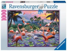 RAVENSBURGER Růžoví plameňáci 1000 dílků