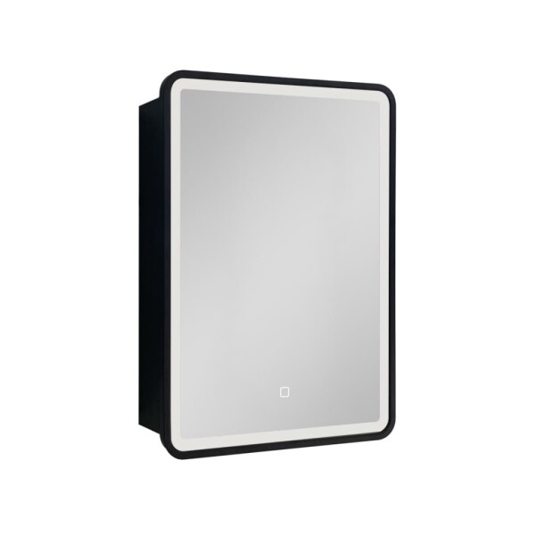 Zrcadlová skříňka s osvětlením SAT 50x71 cm černá SATZGALED5071CE SATZGALED5071CE