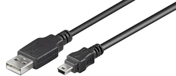 MicroConnect kabel USB2.0 A (M) - miniUSB B (M) 2m černá / 480Mbit/s (USBAMB52)