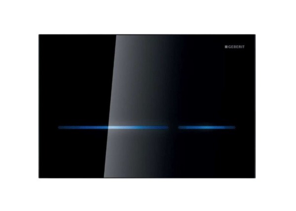 GEBERIT - Sigma80 Kryt ovládání splachování, sklo/černá 242.618.SG.1