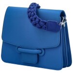 Módní dámská koženková kabelka na rameno Reesen, modrá