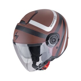Moto přilba Scorpion Exo-City II Riva matná hnědo/stříbrná - XL
