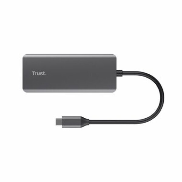 Trust Dalyx 6v1 USB-C stříbrná / USB hub / 2x USB-A 3.2 / 2x USB-C 3.2 / HDMI 2.0 / RJ-45 (24968)