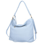 Moderní dámská koženková kabelka na rameno Bonnie, světle modrá
