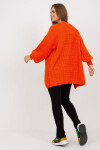 Oranžový chlupatý oversized cardigan OCH BELLA JEDNA VELIKOST