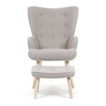 Relaxační křeslo, šedá, látka bouclé, AK-319 GREY2