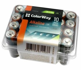 Colorway alkalická baterie AA 24ks / 1.5V / Plastový box (CW-BALR06-24PB)