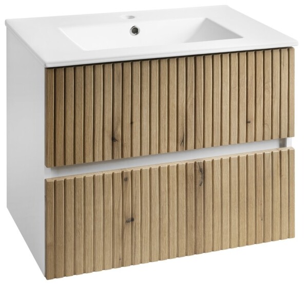 AQUALINE - PANEDA STRIP umyvadlová skříňka 69,5x55x45,2cm, dub emporio PN370