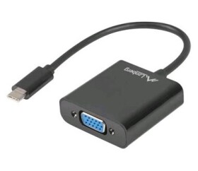 Lanberg adapter USB TYPE-C(M)-VGA(F) 15cm černá (5901969418507)
